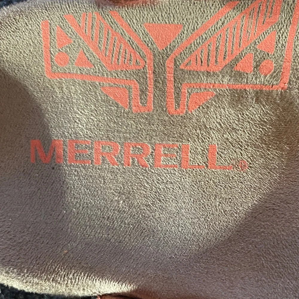 Merrell Brown and Pink Strappy Sandals with Comfort Heel Size 8 - Picture 2 of 7